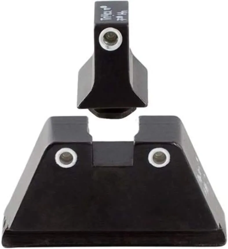 Trijicon GL201-C-600649 Bright & Tough Night Sight Suppressor Set, Glock 17-39 Models, White Front/ White Rear with Green Lamps