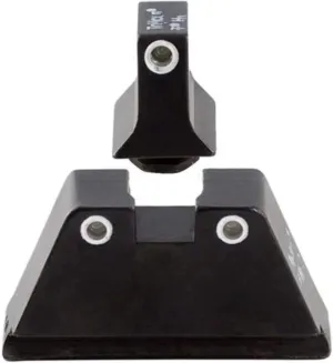 Trijicon GL201-C-600649 Bright & Tough Night Sight Suppressor Set, Glock 17-39 Models, White Front/ White Rear with Green Lamps