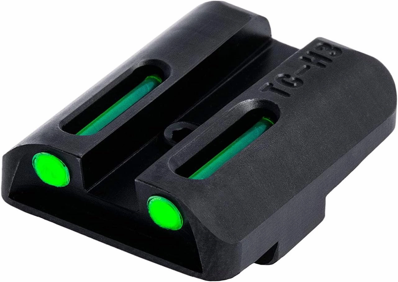 TRUGLO TFO Tritium & Fiber-Optic Handgun Sight | Snag-Resistant Front & Rear Bright Night Sights, Compatible with Glock Handguns