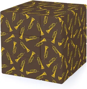 Trumpet Doodle Pattern Adults 3x3x3 Color-Matching Smooth Fully Printed Cube Gift