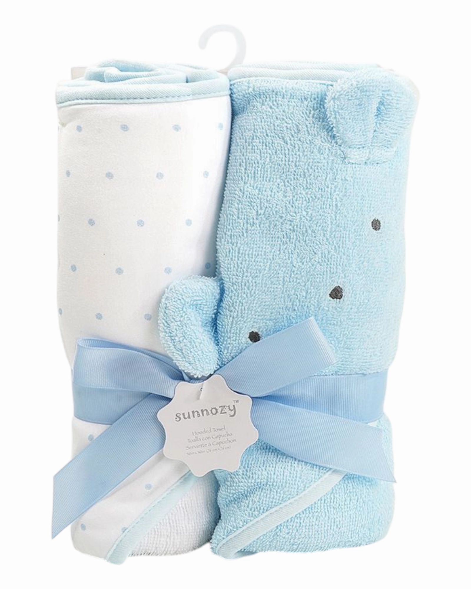 Two-Piece Fluffy Baby Bath Towel Set