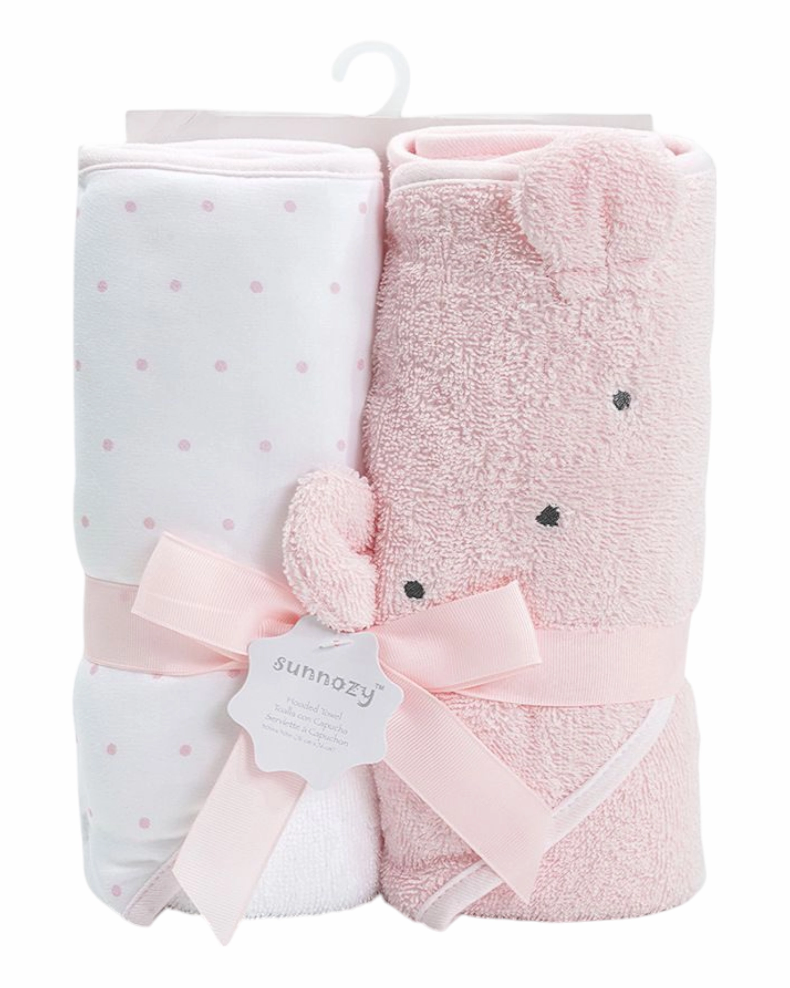 Two-Piece Fluffy Baby Bath Towel Set
