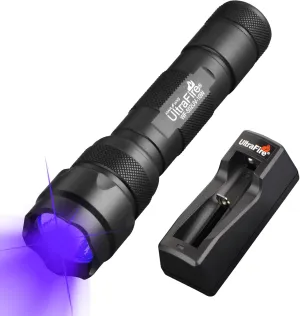 ULTRAFIRE UV Flashlight 365 nm LED Blacklight, 10W Powerful UV Light for Pet Dry Urine Stains, Curing Resins, Scorpions Hunting, Fluorescence Detection