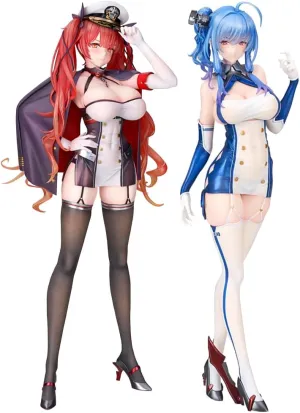 USS Honolulu/USS St. Louis Figure Anime Standing Action Model Doll Cute Manga Ornaments Gifts 2pcs