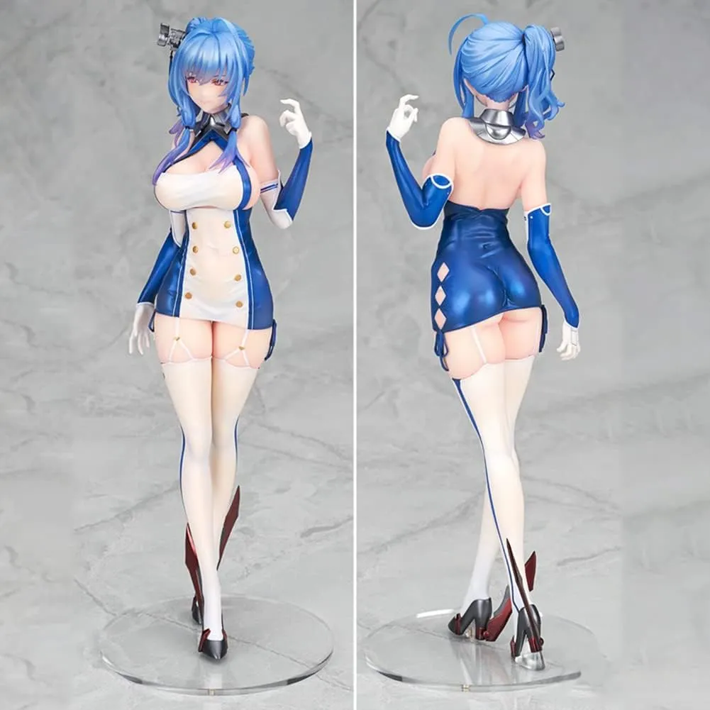 USS Honolulu/USS St. Louis Figure Anime Standing Action Model Doll Cute Manga Ornaments Gifts 2pcs
