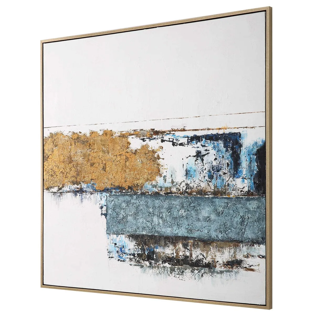 Uttermost Stacked Against Abstract Hand Painted Canvas