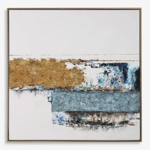 Uttermost Stacked Against Abstract Hand Painted Canvas