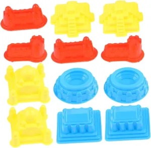 Vaguelly 30pcs Boy Girl Castle Building Mold Thicken Plastic Sand for Creative Fun at Beach Sandbox Random Color for Boy Girl Developmental Skills Learning