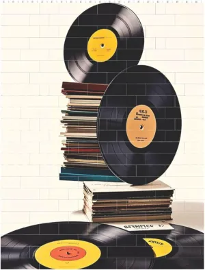 Vinyl Records and Tapes Building Block Puzzle Personalized Building Bricks for Adults Block Puzzle Building DIY Brick Block Puzzles Valentine's Day Gifts for Home Decor Brick Puzzle