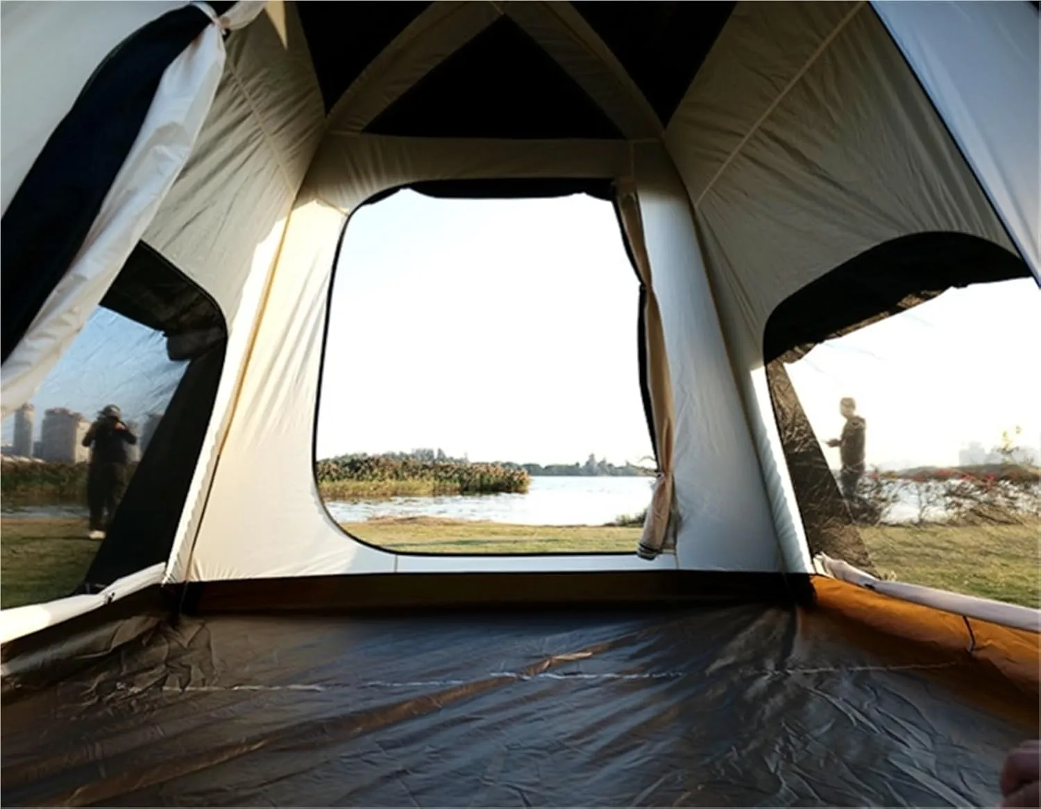 Vinyl Two-in-one Tent Outdoor Canopy Portable Thickened Rainproof Outdoor Camping