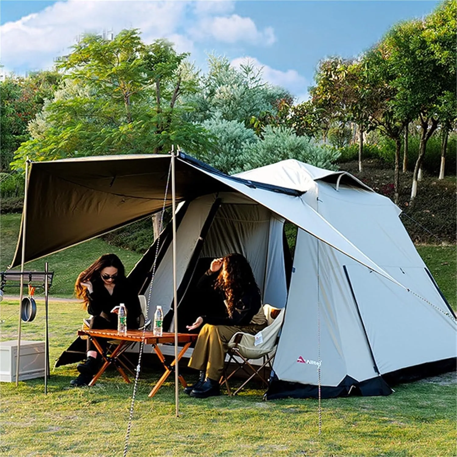 Vinyl Two-in-one Tent Outdoor Canopy Portable Thickened Rainproof Outdoor Camping