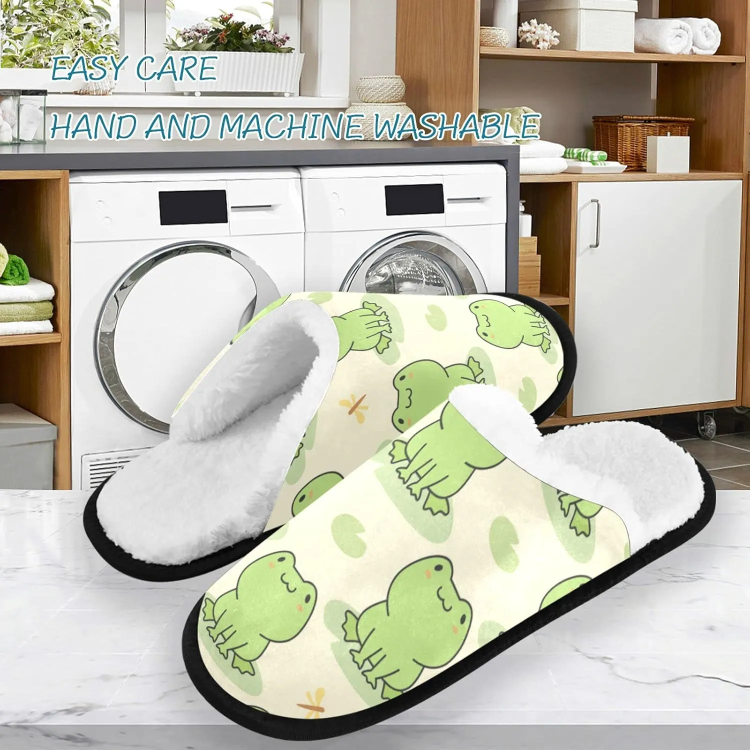 Visesunny Modern Cute Funny House Slippers for Women Men - Unisex Indoor Outdoor