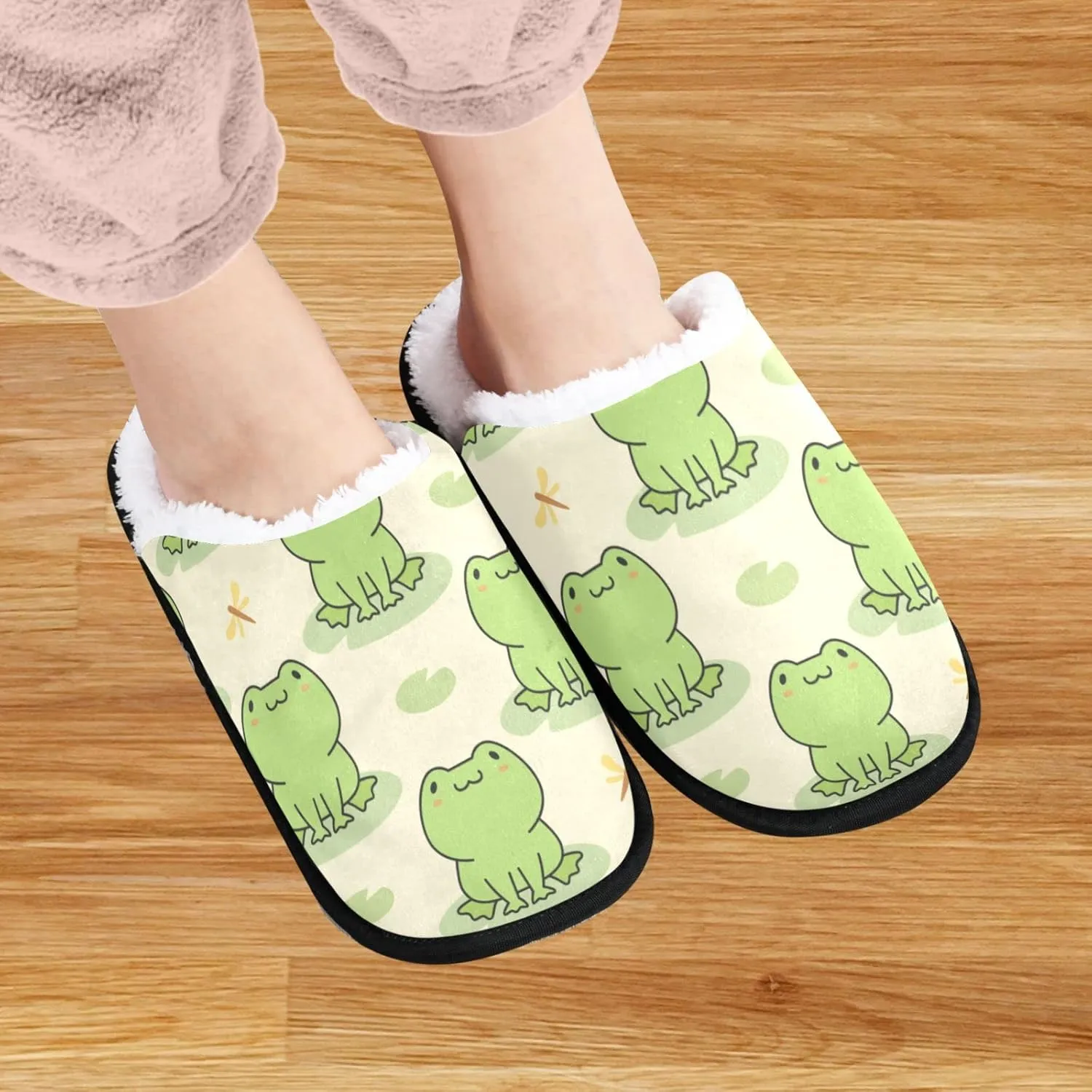 Visesunny Modern Cute Funny House Slippers for Women Men - Unisex Indoor Outdoor