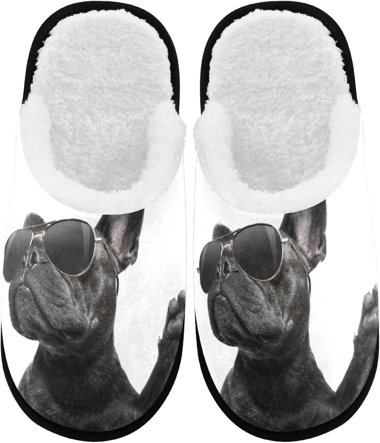 Visesunny Modern Cute Funny House Slippers for Women Men - Unisex Indoor Outdoor