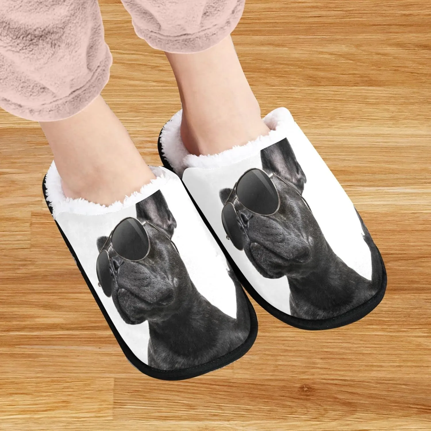 Visesunny Modern Cute Funny House Slippers for Women Men - Unisex Indoor Outdoor