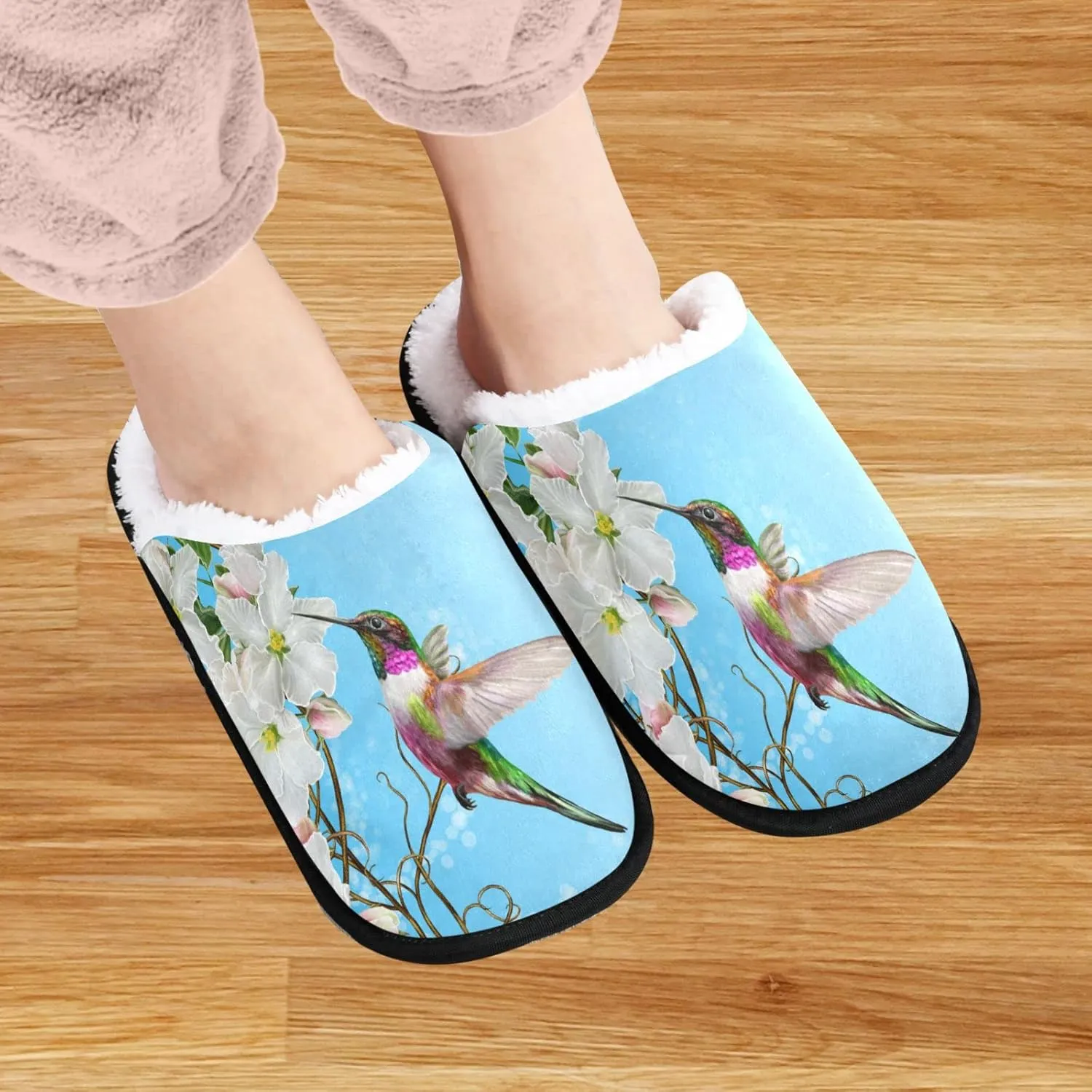 visesunny Slippers for Women Mens Winter Warm Memory Foam Cotton Home Slippers Women's House Slippers Bedroom Slippers Cozy Indoor Outdoor Shoes Unisex
