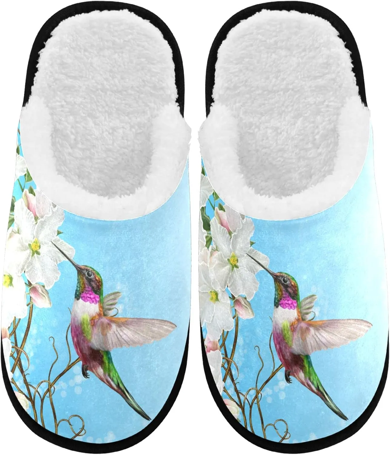 visesunny Slippers for Women Mens Winter Warm Memory Foam Cotton Home Slippers Women's House Slippers Bedroom Slippers Cozy Indoor Outdoor Shoes Unisex