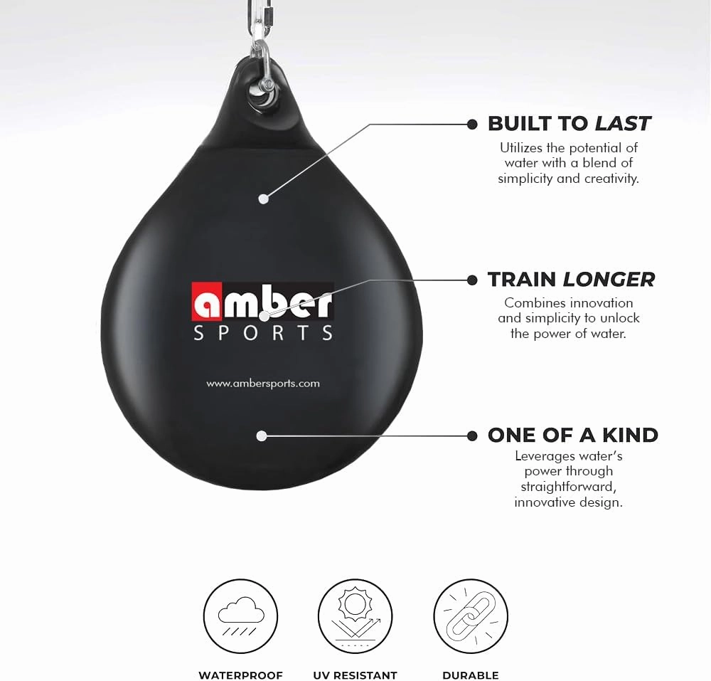 Water-Filled Heavy Boxing Bag, Durable Teardrop Punching Bag, UV Resistant, Portable for Indoor & Outdoor Training, Perfect for Boxing, MMA, Fitness, and Cardio Workouts