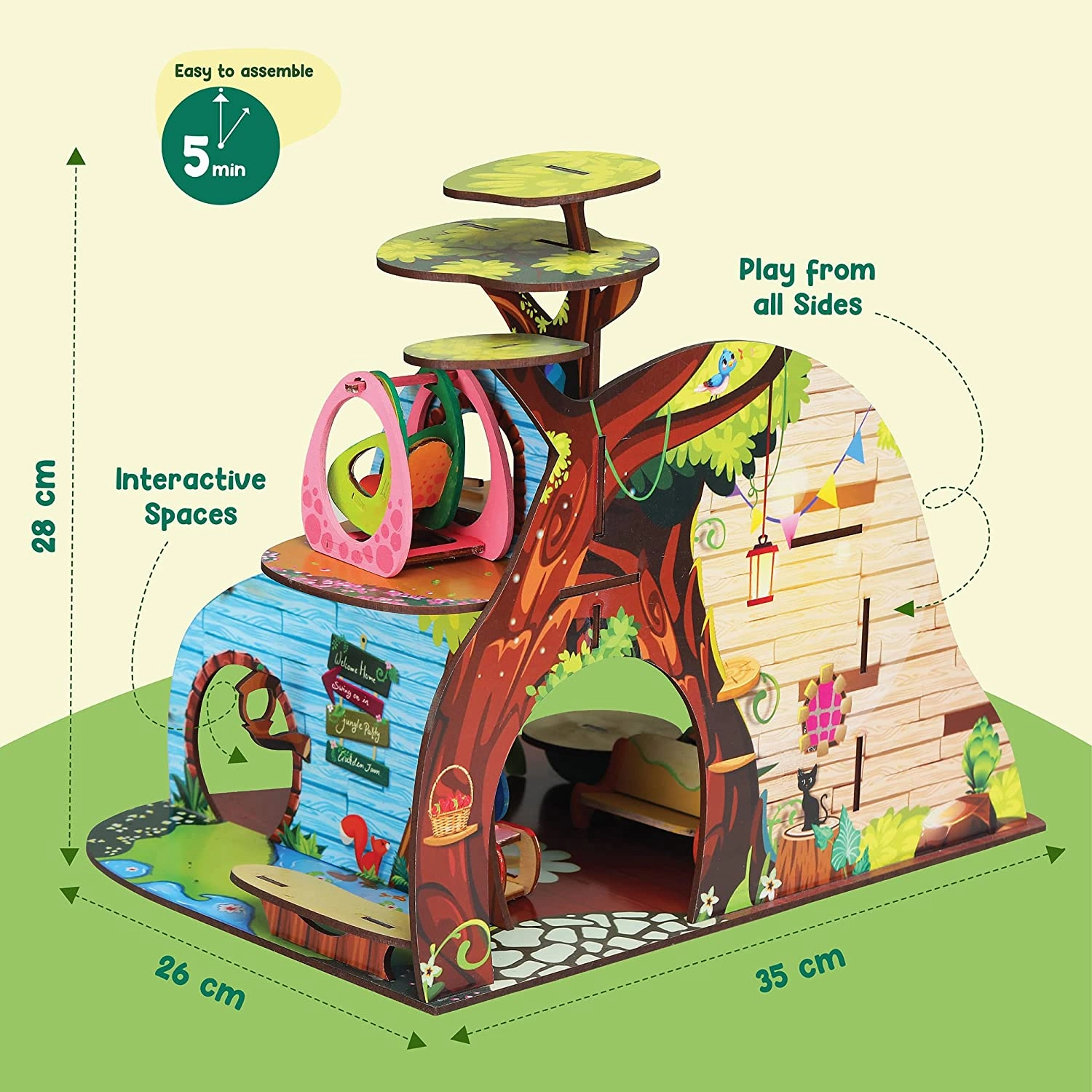 Webby Tree Troopers A Forest Hideout All Side Play Doll House