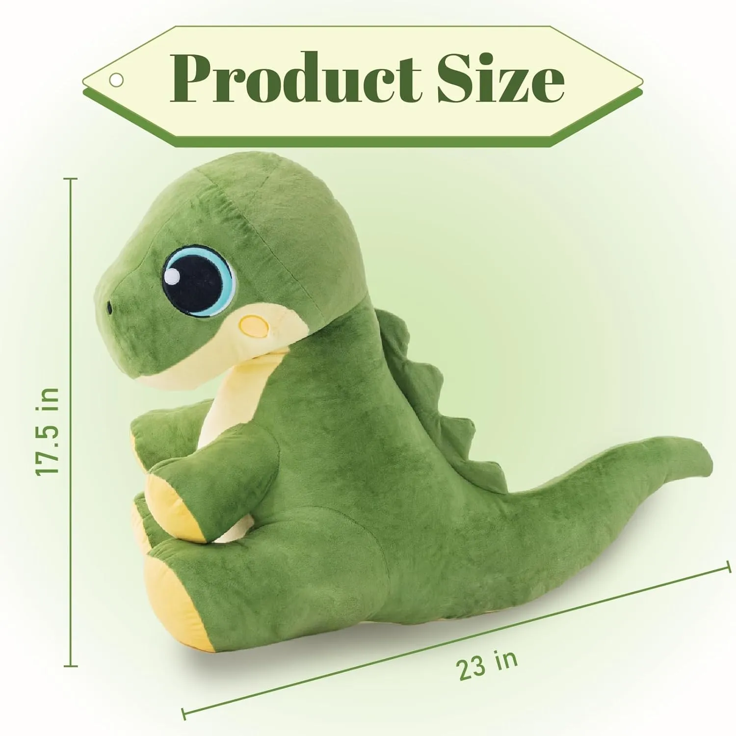 Weighted Dinosaur Stuffed Animal for Boys, Large Dinosaur Plush Toys, Dino Stuffed Animals, Big Weighted Stuffed Animals Gift for Kids, Adults on Birthday Children's Day Christmas(23" 4.4lbs)