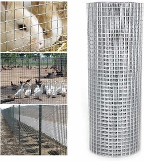 Welded Wire Mesh, Stainless Steel Garden Fencing Roll, 15x15mm Mesh Hole, Anti-Rust Poultry & Snake Fencing, Easy to Cut with Cable Ties(0.9 * 46M)