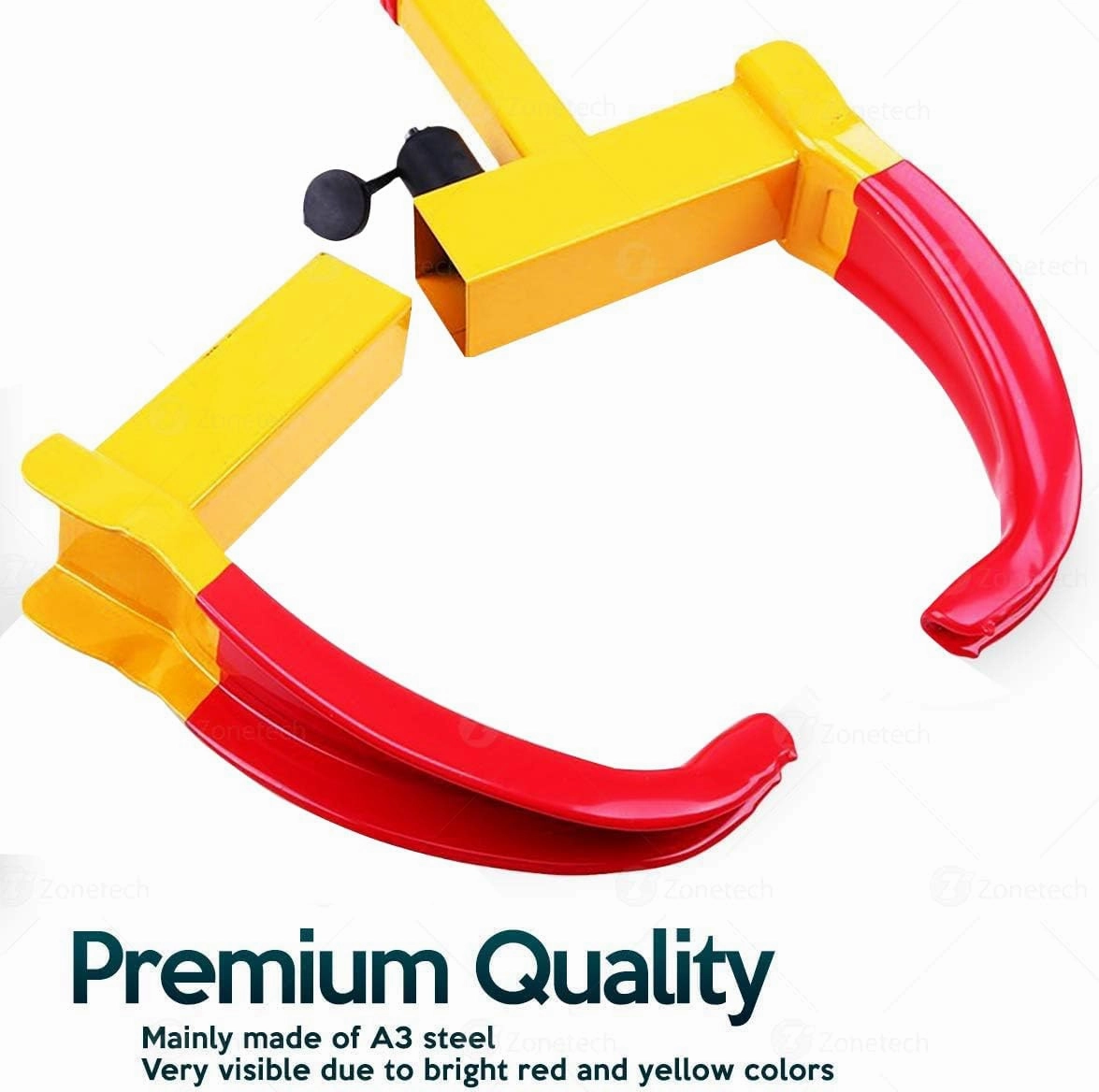 Wheel Lock Security Tire Clamp - Zone Tech Premium Quality Heavy Duty Adjustable Anti- Theft Protective Vehicle Safety for SUV Boats Trailers Motorcycles
