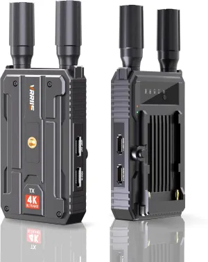 Wireless HDMI Transmitter and Receiver,Plug&Play 1300FT Los Range 4K Wireless HDMI Extender with 0.1S Latency,5G Wireless Video Transmission System for Streaming from DSLR/PC/Laptop to TV/Monitor