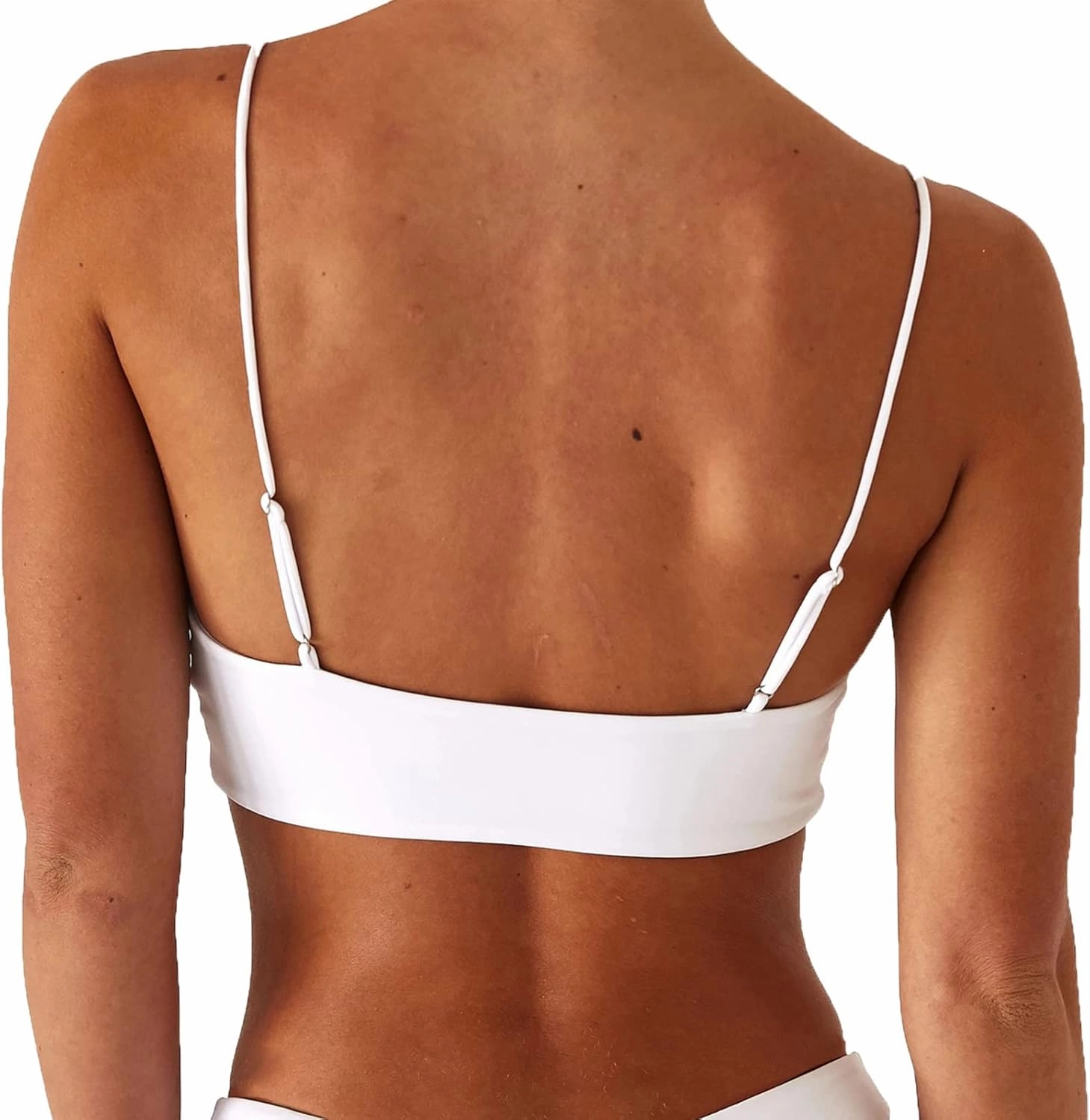 Women's Bikini Top Soild Color Push Up V Neck Bathing Suit Swimsuit Top