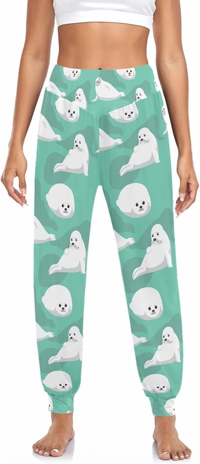 Women's Pajama Pants Harp Seal Women Harem Pants Sweatpants Yoga Pants Athletic Lounge Pants S