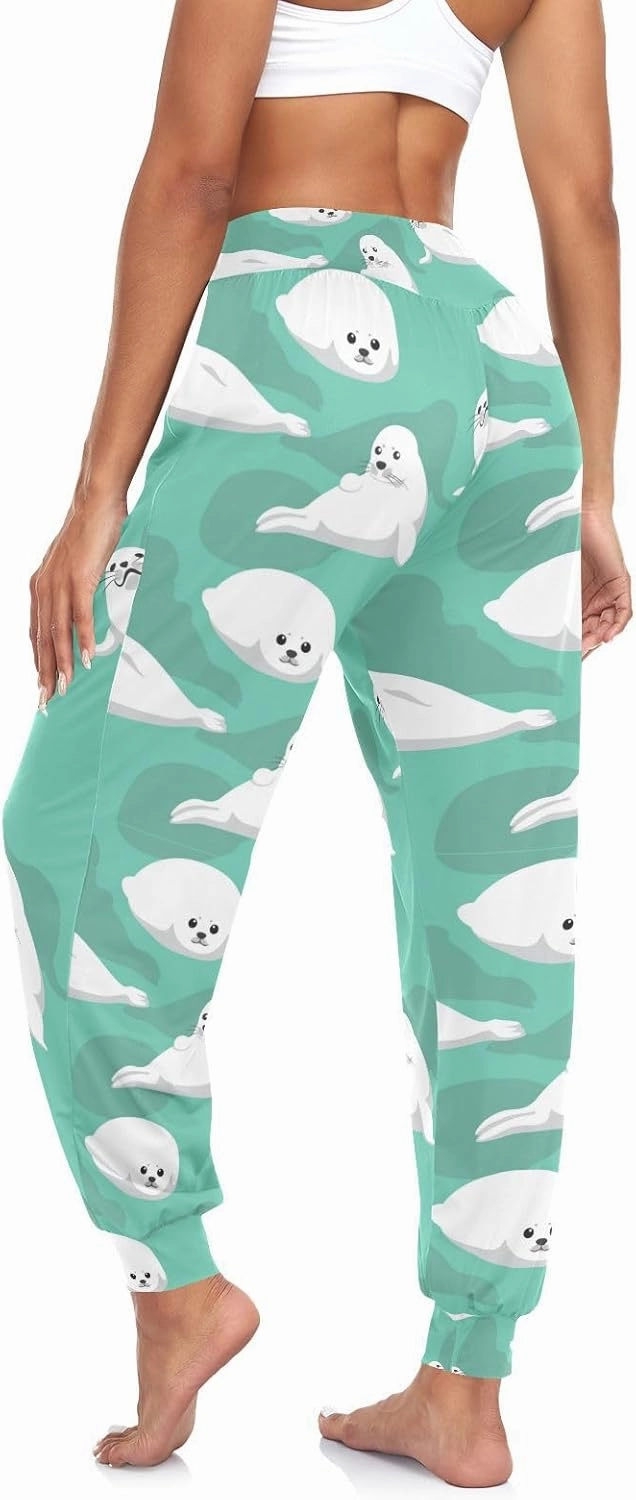Women's Pajama Pants Harp Seal Women Harem Pants Sweatpants Yoga Pants Athletic Lounge Pants S