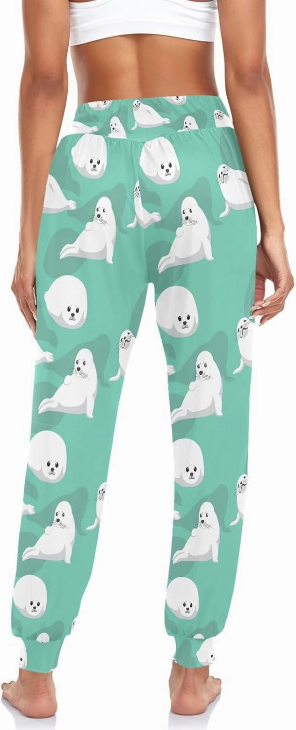 Women's Pajama Pants Harp Seal Women Harem Pants Sweatpants Yoga Pants Athletic Lounge Pants S