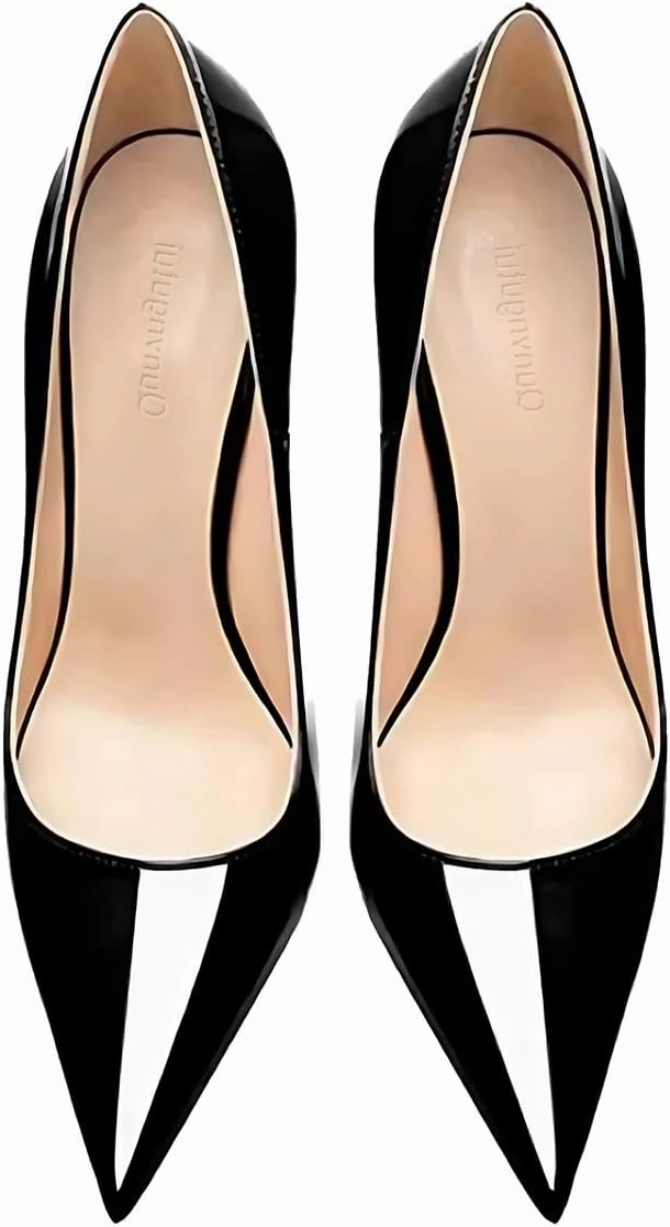 Women's Pointed Toe Shallow Stiletto Heels 4.7 Inch Pumps Wedding Party Banquet Shoes