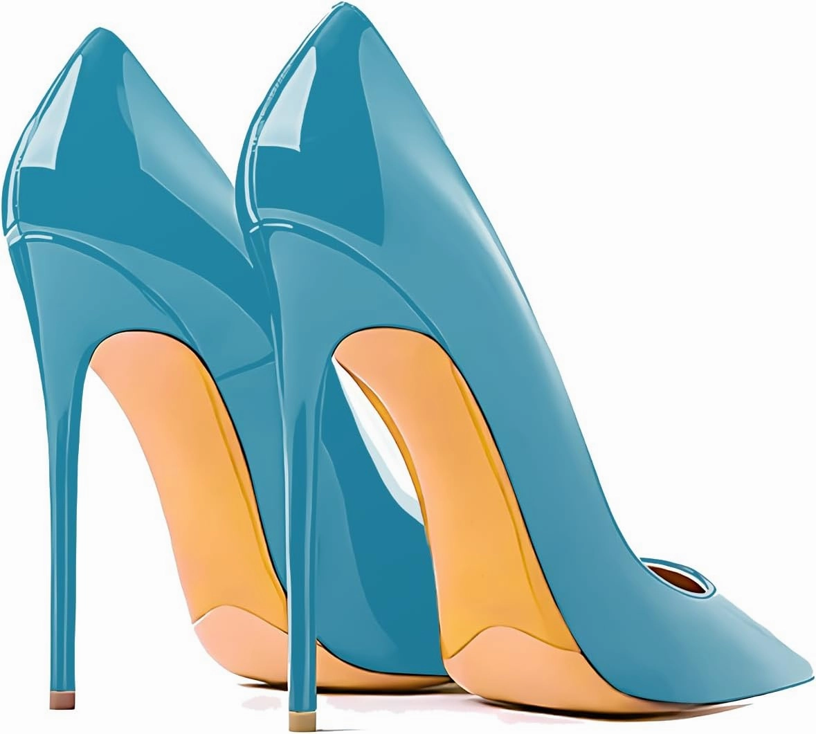 Women's Pointed Toe Shallow Stiletto Heels 4.7 Inch Pumps Wedding Party Banquet Shoes