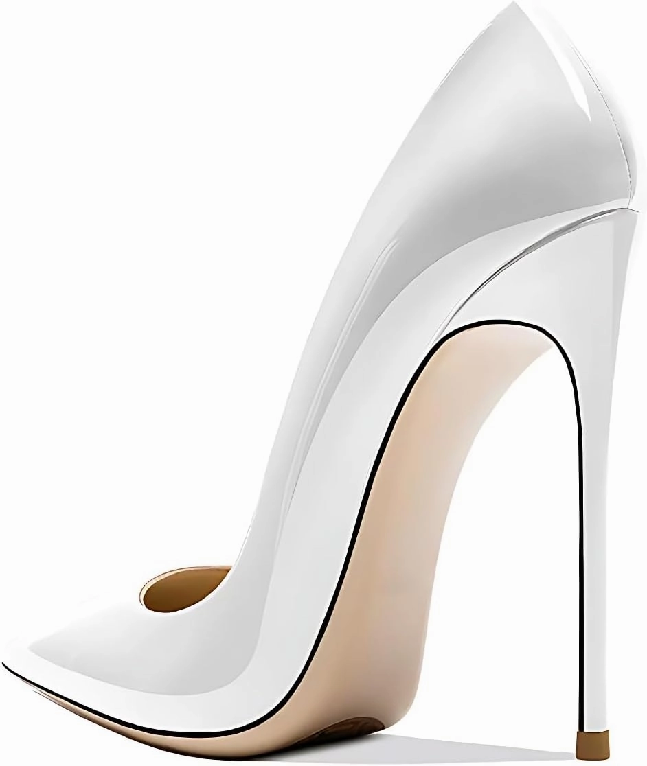 Women's Pointed Toe Shallow Stiletto Heels 4.7 Inch Pumps Wedding Party Banquet Shoes