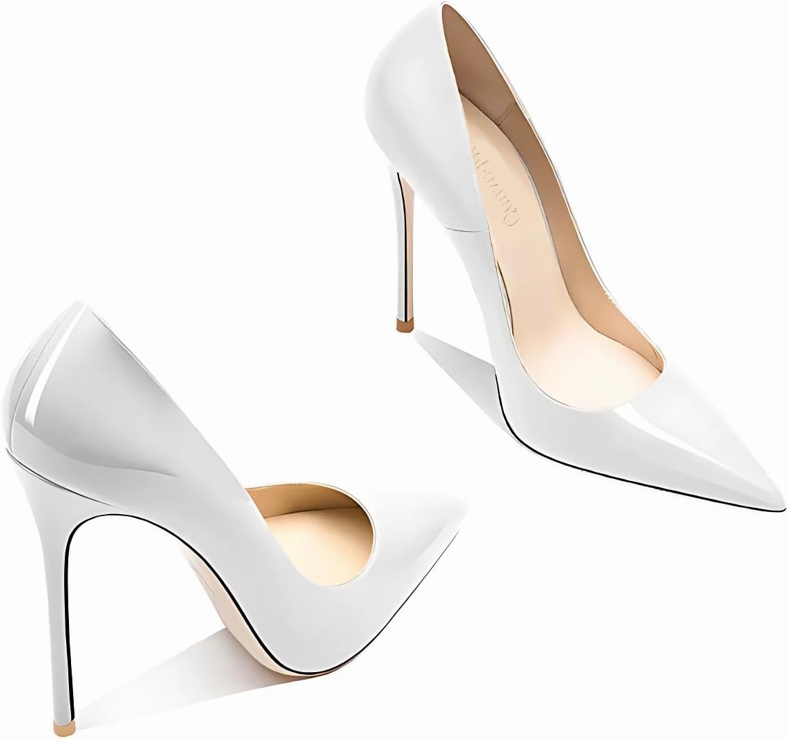 Women's Pointed Toe Shallow Stiletto Heels 4.7 Inch Pumps Wedding Party Banquet Shoes