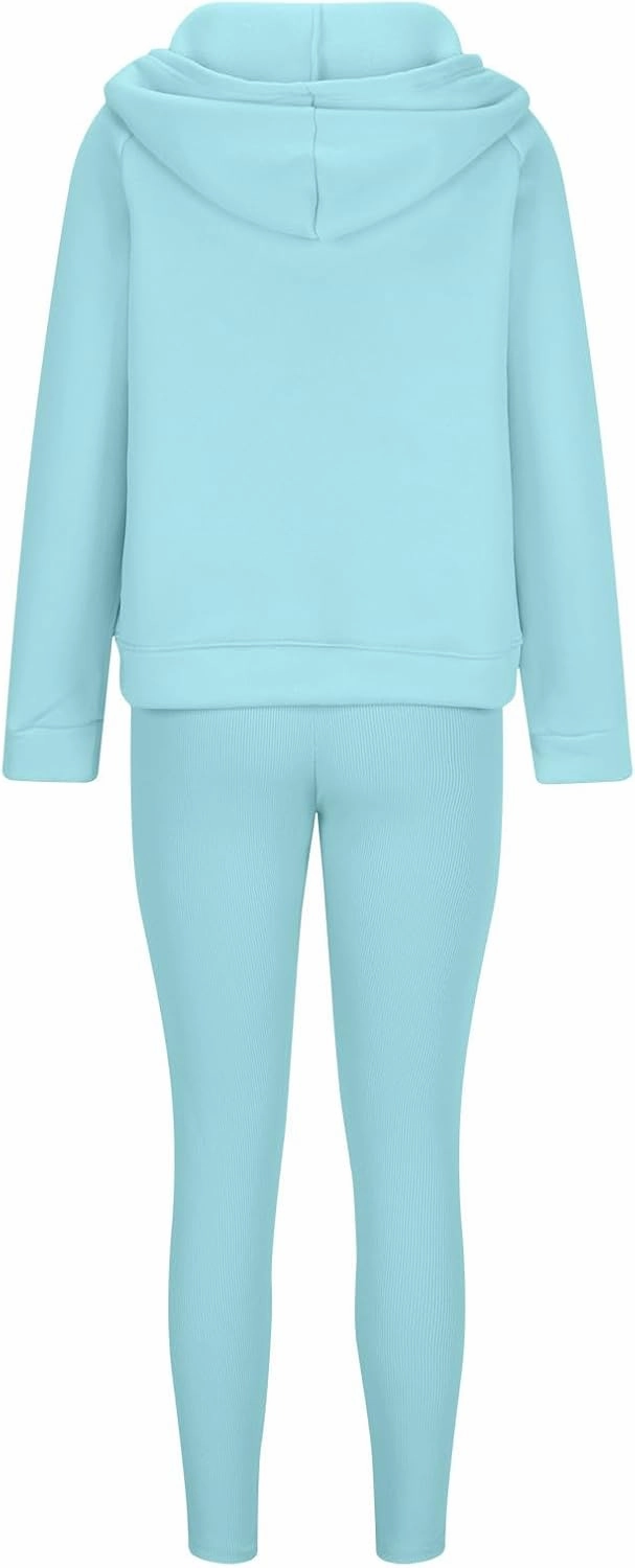 Women Sweat Suit Oversized Hoodies And Leggings Casual Comfortable Sweatshirt 2 Piece Suit Matching Sets