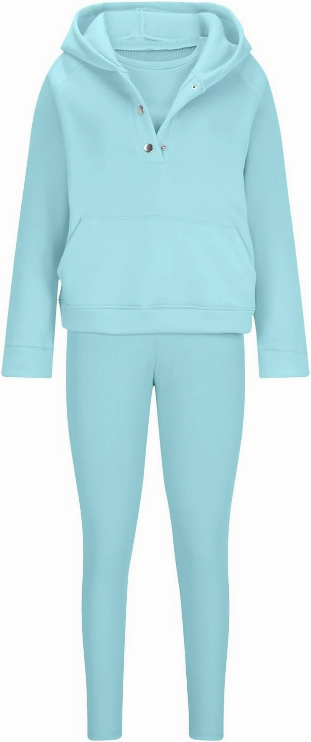 Women Sweat Suit Oversized Hoodies And Leggings Casual Comfortable Sweatshirt 2 Piece Suit Matching Sets