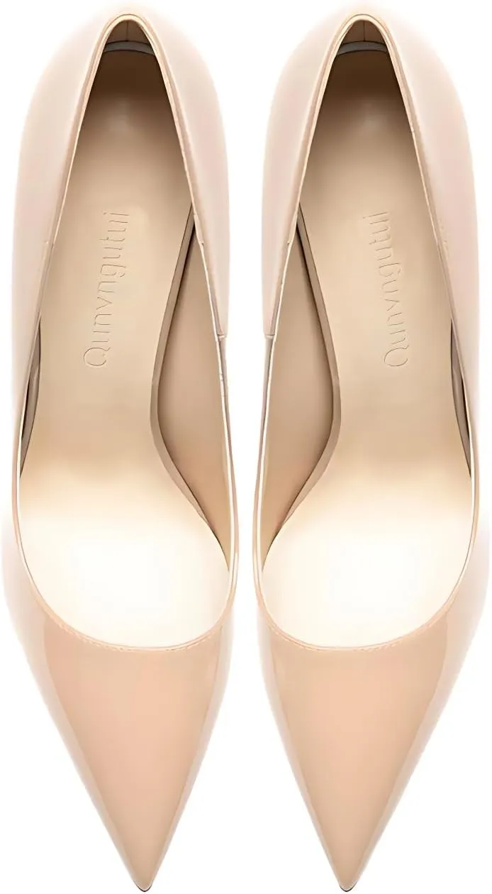 Women's Pointed Toe Shallow Stiletto Heels 4.7 Inch Pumps Wedding Party Banquet Shoes