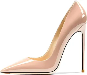 Women's Pointed Toe Shallow Stiletto Heels 4.7 Inch Pumps Wedding Party Banquet Shoes