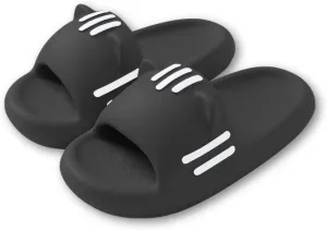 Women’s Slides Cute Bathroom Slippers Non-Slip Cartoon Cat Shaped Indoor Outdoor Summer Slippers
