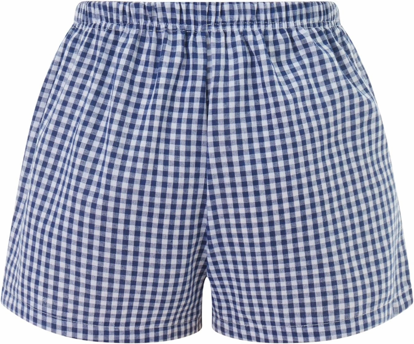 Womens Y2k Cute Plaid Striped Print Pajama Boxer Shorts Gingham Lounge PJ Bottoms Shorts Checkered Sleep Shorts
