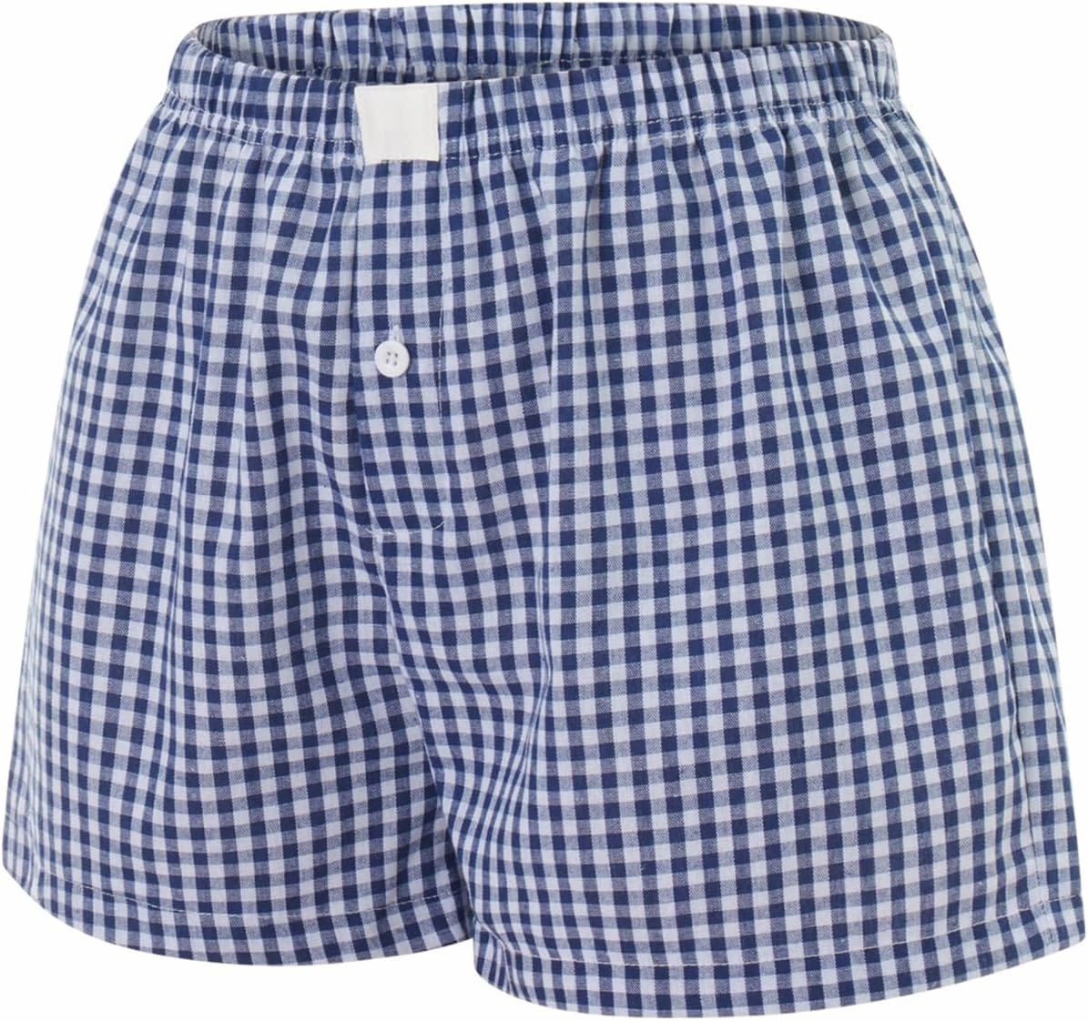 Womens Y2k Cute Plaid Striped Print Pajama Boxer Shorts Gingham Lounge PJ Bottoms Shorts Checkered Sleep Shorts