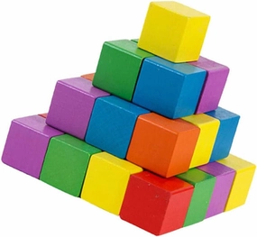 Wood Square Blocks 50pcs Colorful Craft Cubes for DIY Projects Building Materials Craft Cube Wooden Craft Cube Precise Cutting