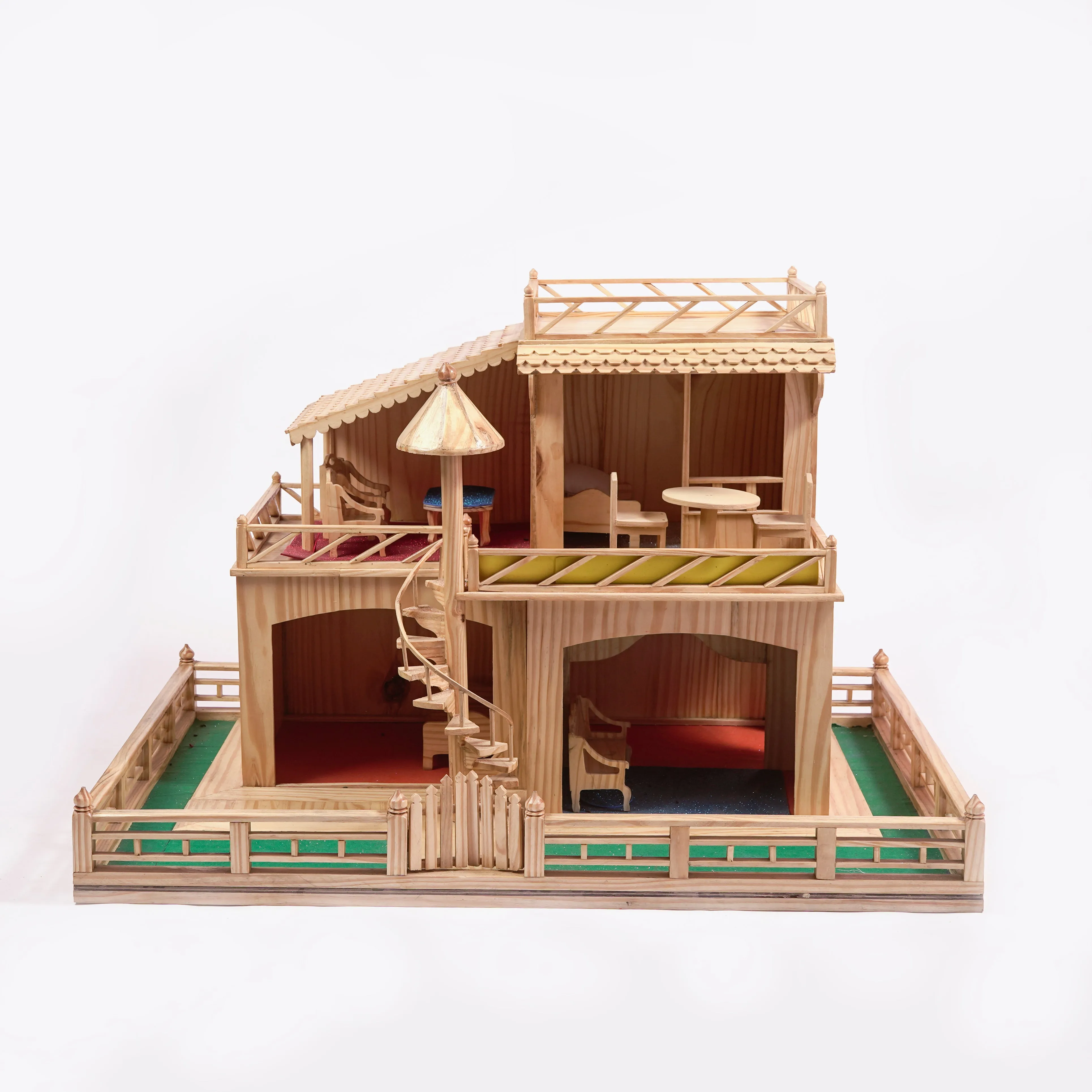 WOODEN DOUBLE STORY FARMHOUSE