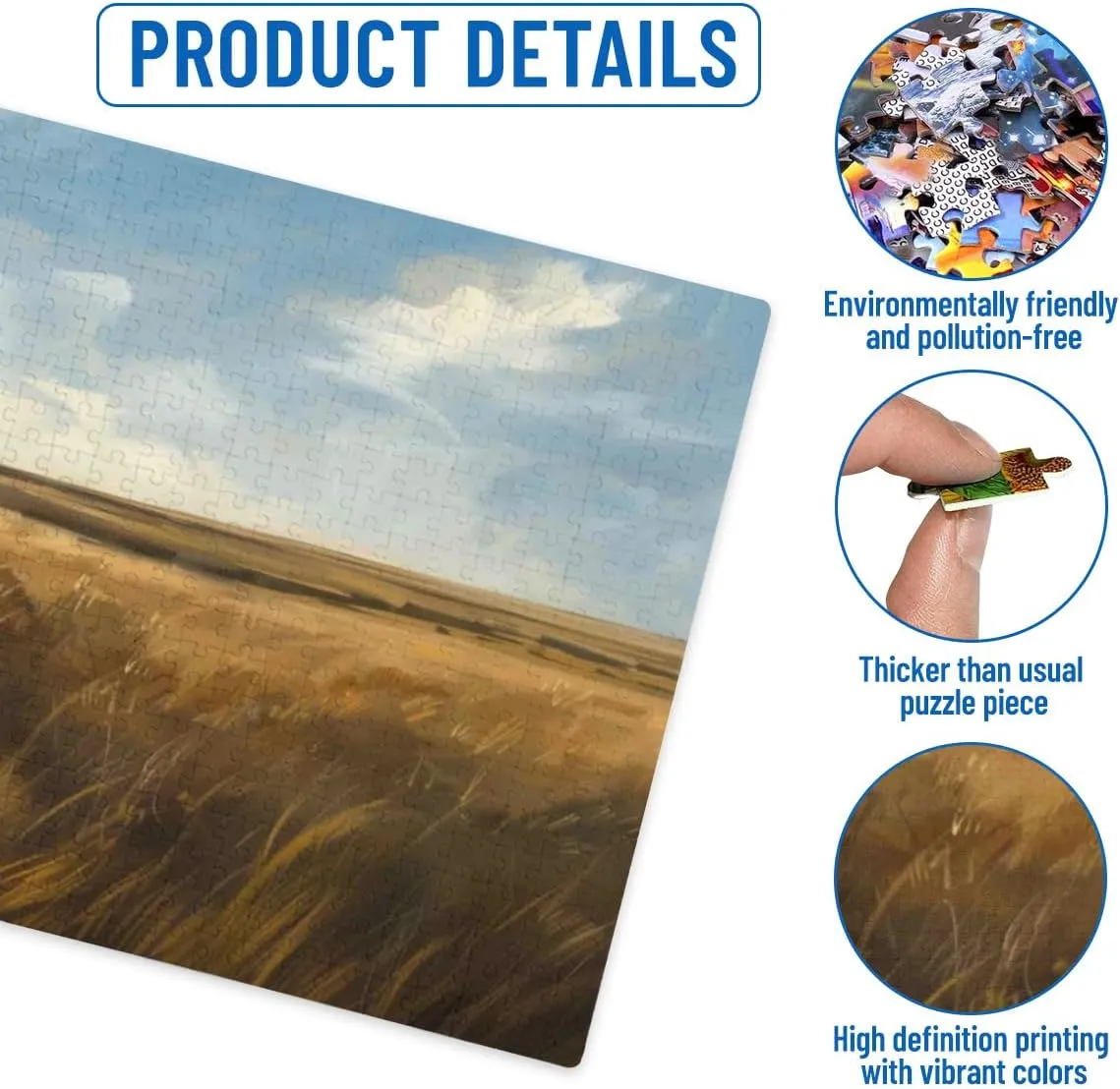 Wooden Puzzle 500 Pieces Grassland for Players Who Like to Challenge The Difficult and Unlock More Complex Patterns in Hd