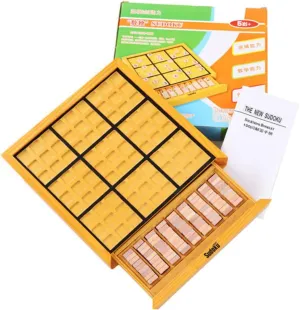 Wooden Sudoku Puzzle Game Engaging Number Challenge for Adults for Fun Enhances Skills and Creativity for Parties and Family