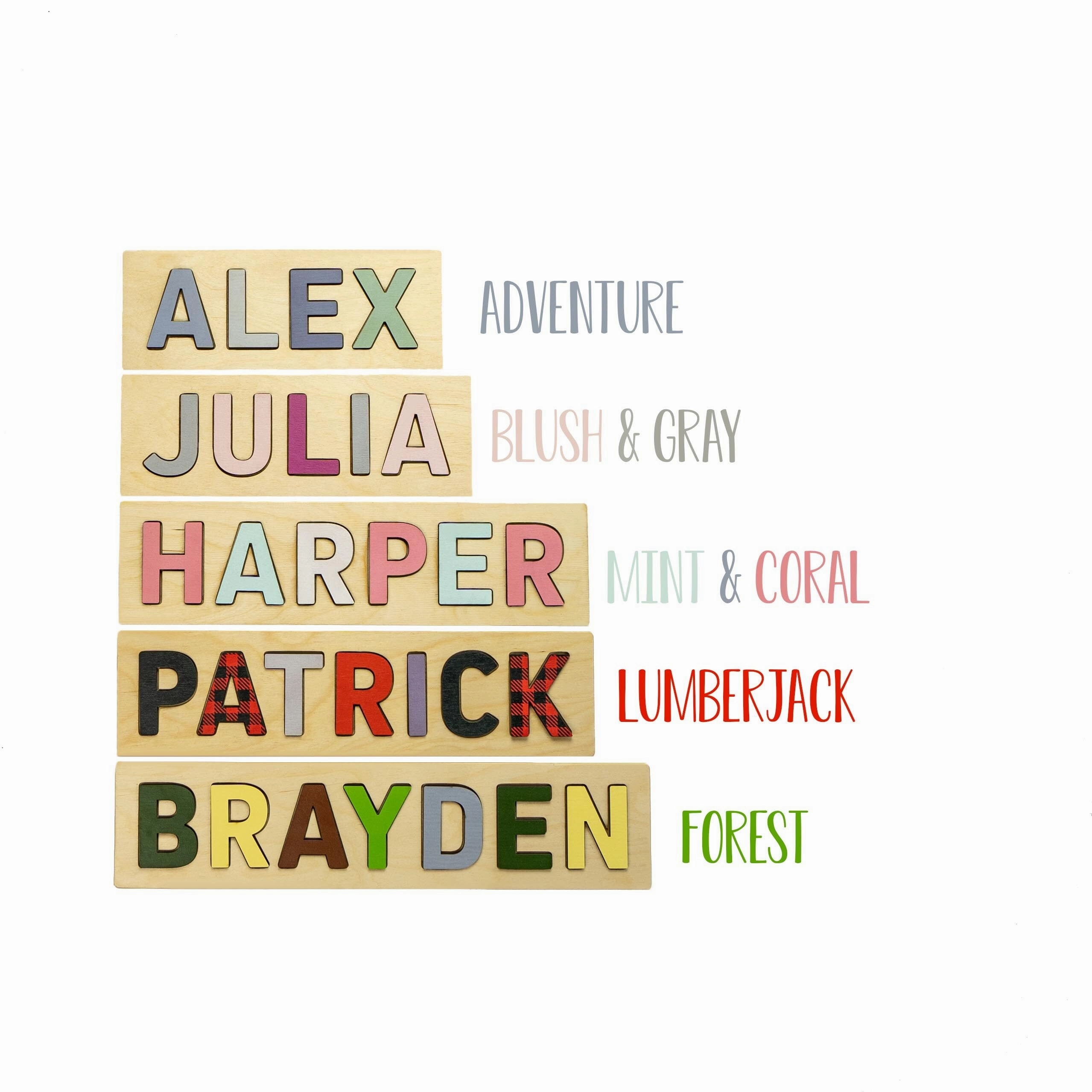 Wooden Name Puzzle, Montessori Puzzle