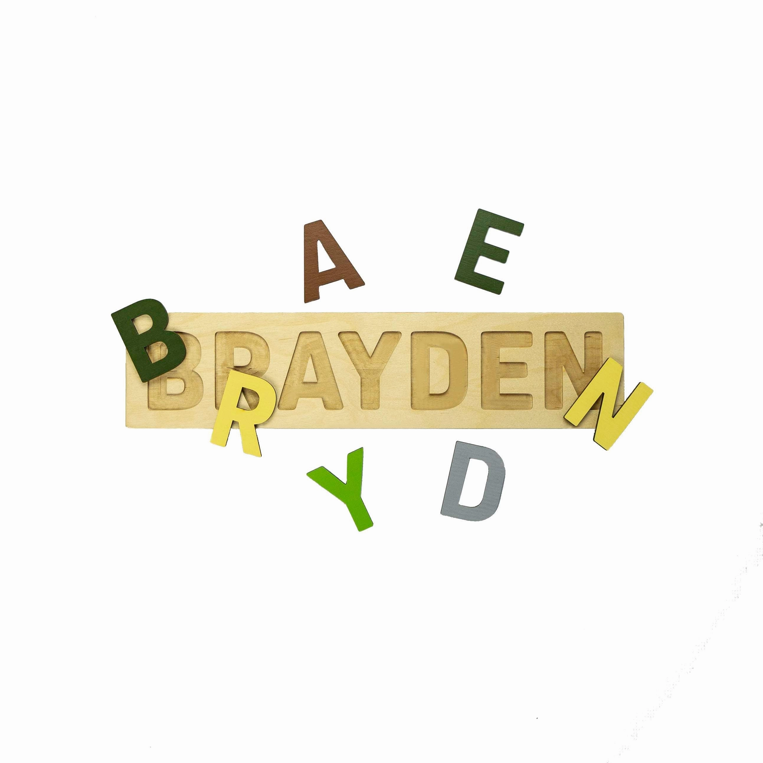 Wooden Name Puzzle, Montessori Puzzle