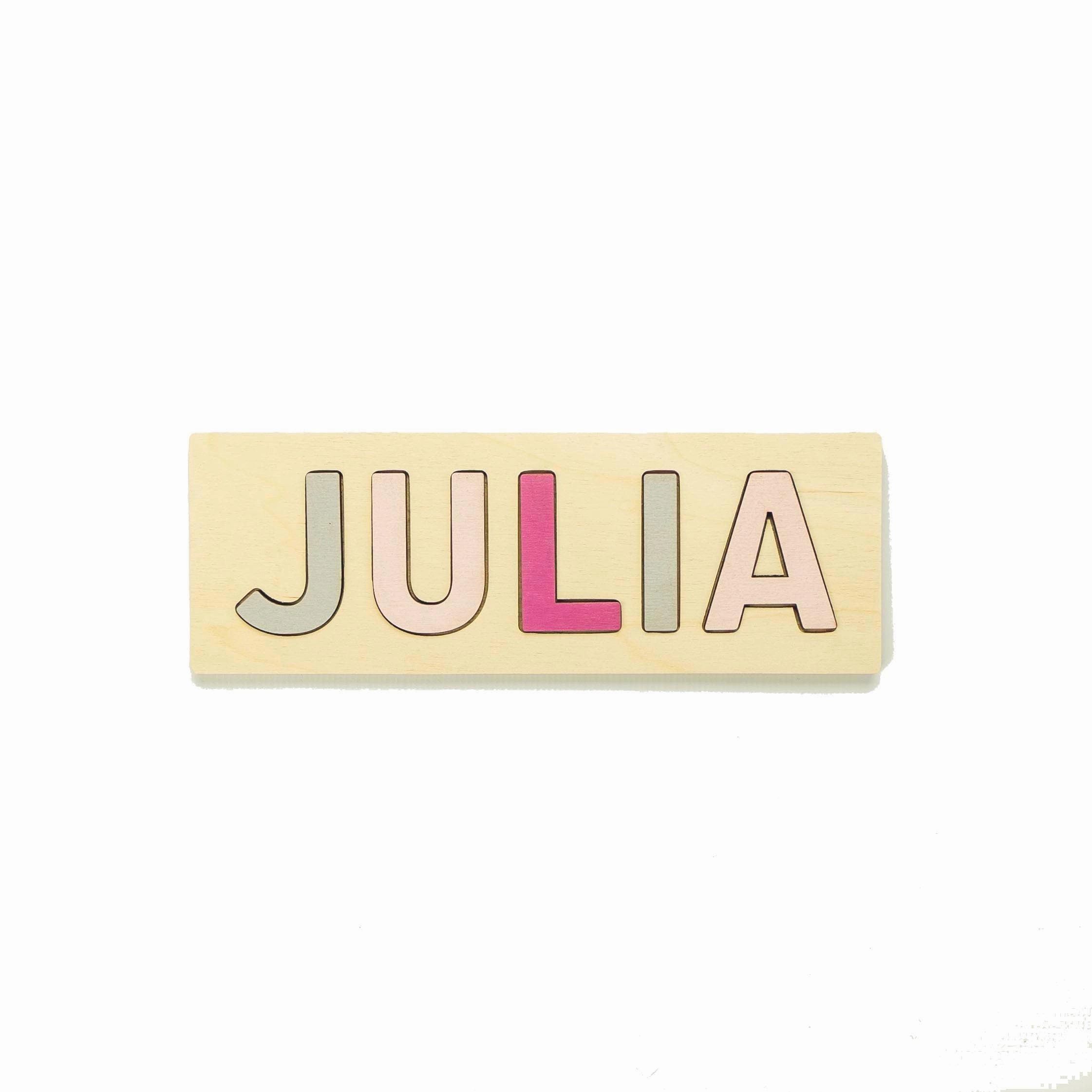 Wooden Name Puzzle, Montessori Puzzle