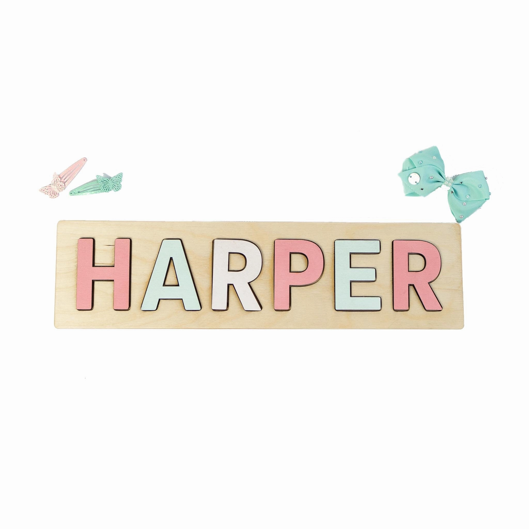 Wooden Name Puzzle, Montessori Puzzle
